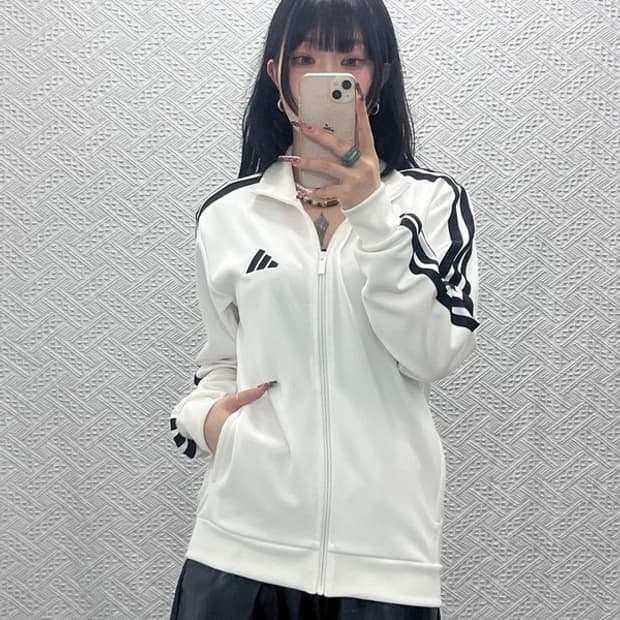 아디다스 빈티지 캐주얼 스트릿 삼각로고 져지 집업 S C11873