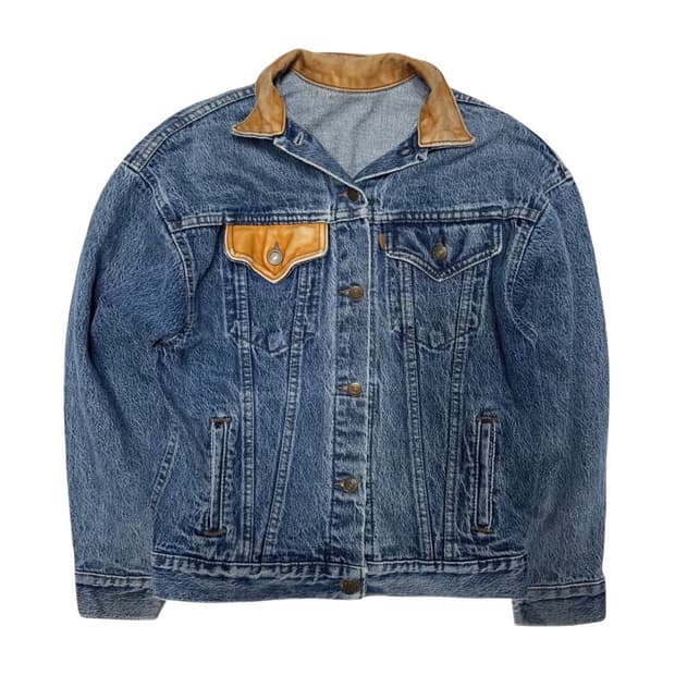 리바이스 레더 데님자켓