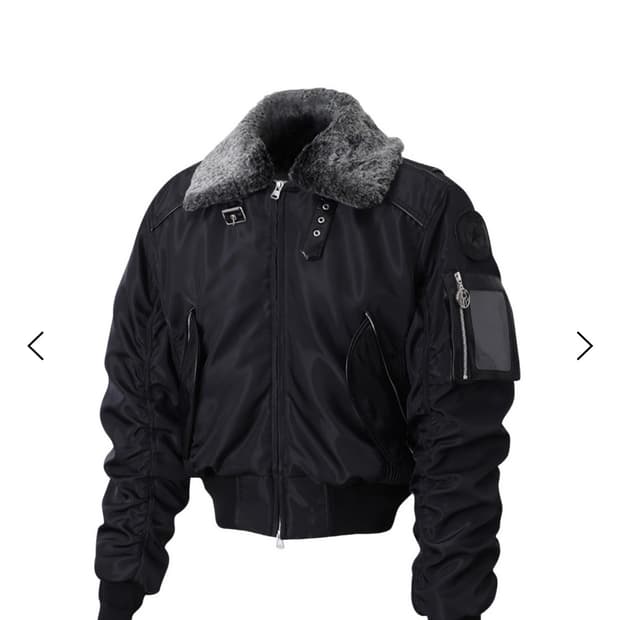 레시토 MA-1 숏 점퍼 블랙 패딩 퍼자켓