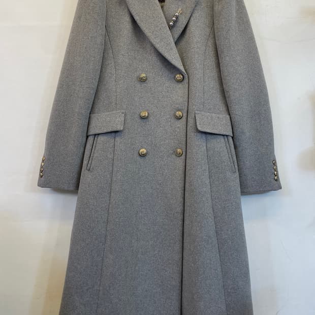 폴앤조 그레이 여성울코트 모직롱코트77:)하객오피스룩출근룩연말룩데이트룩