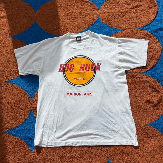 90s 싱글스티치 Made in USA Rock 블리치 화이트 티셔츠