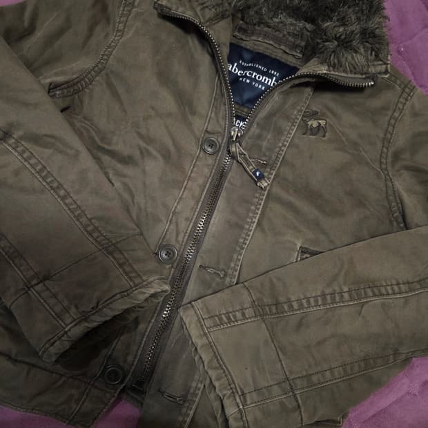 아베크롬비 브라운 순록 쉐르파 자켓