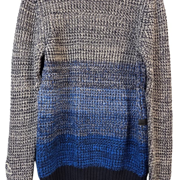 G-STAR네이비/블루 그라데이션 니트 스웨터(M)