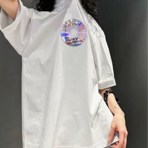 [M] 발렌시아가 24SS 발렌타인 투 마이 러브 CD 반팔 티셔츠