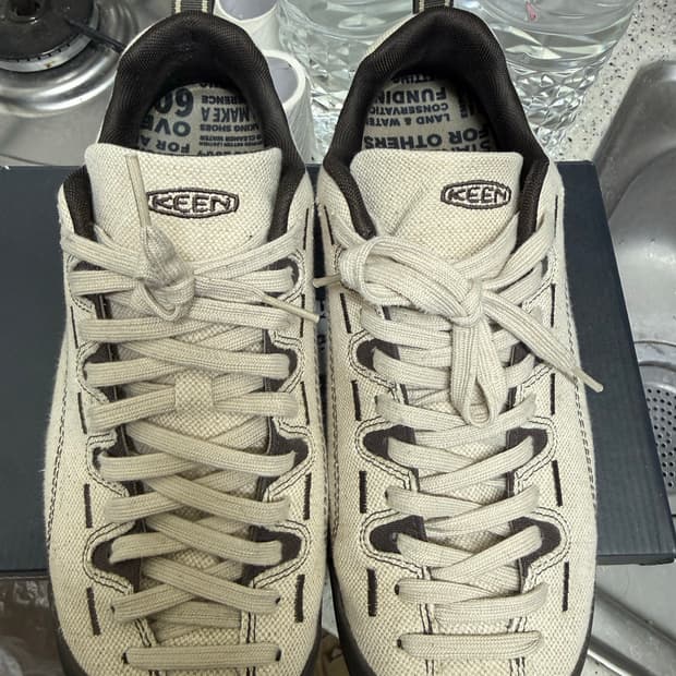 킨 재스퍼 스니커즈 내츄럴 캔버스 블랙 올리브 / 270사이즈