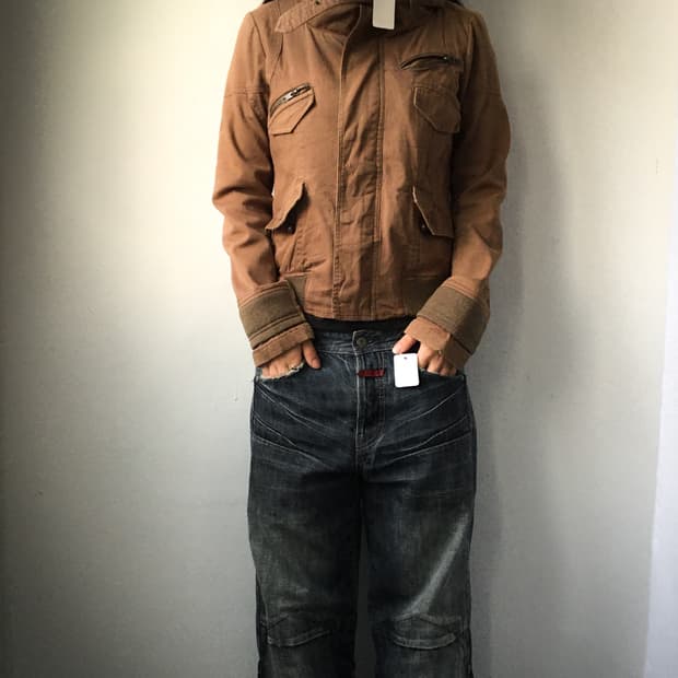 High neck belted jacket