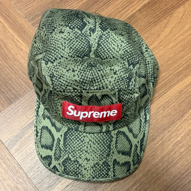 슈프림 워시드 치노 트윌 캠프캡 스네이크 24ss