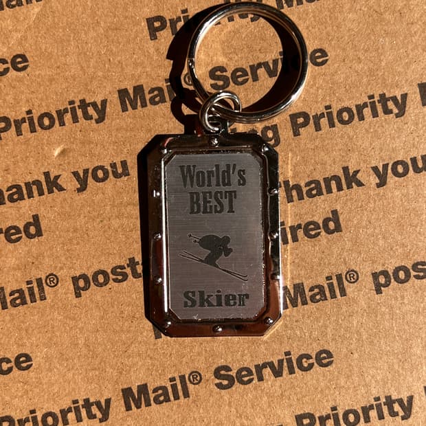90s vtg World’s Best Skier Keyring