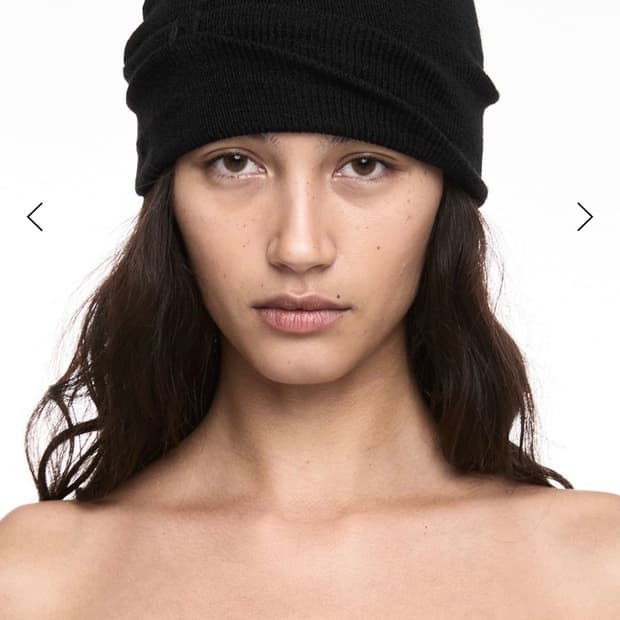 나체 비니 블랙 nache pinched beanie