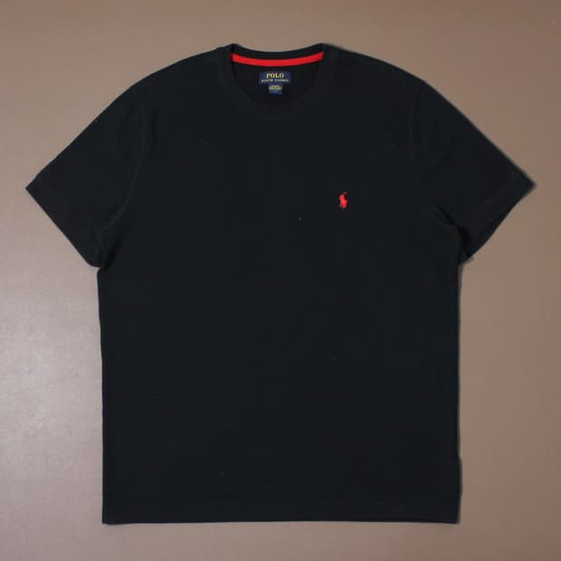 Polo 폴로 랄프로렌 블랙 와플 라운드 반팔