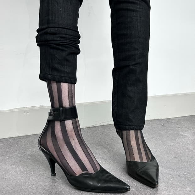 Gucci Ankle Strap Skeletto Heels