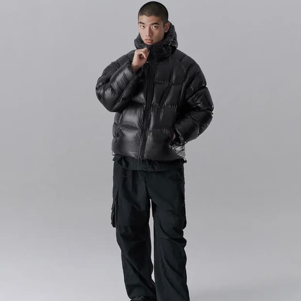 무신사 / 시티 레저 시어 립스탑 후디드 다운 숏 패딩 재킷