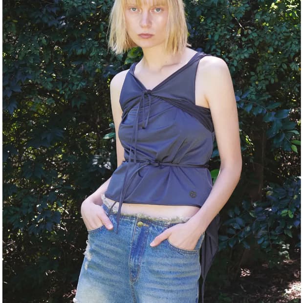 오픈와이와이 스트링 멀티 웨이 블라우스