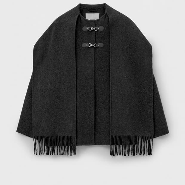 몽돌 / 울 캐시미어 핸드메이드 머플러 코트 챠콜
