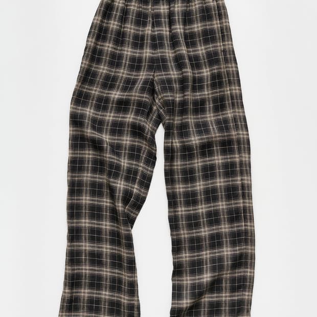 호프 룸 윈드 엘라스틱 체크 트라우저