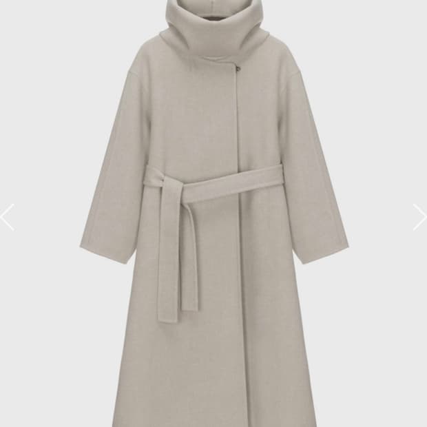 모노하 라운드넥 핸드메이드 코트 베이지 