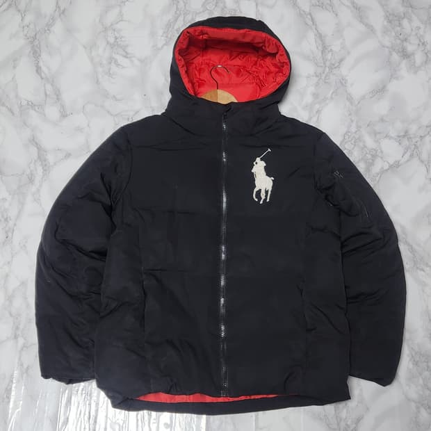폴로 랄프로렌 빅포니 블랙 푸퍼 패딩 자켓