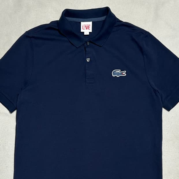 M 라코스테 라이브 네이비 카라 반팔티