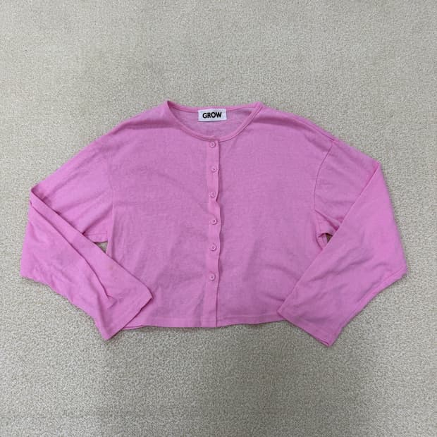 실측확인 GROW 여성 핑크 가디건 0210T