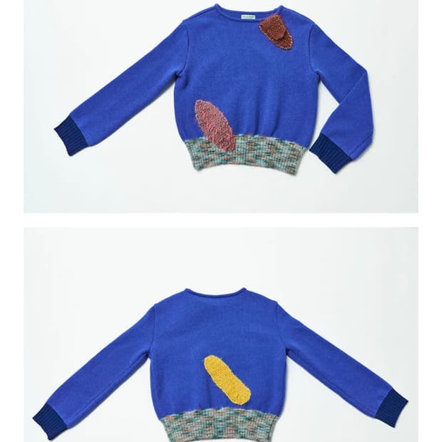 미수아바흐브 dirt pull-over warm blue 니트