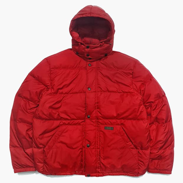 폴로 패딩 후드 패딩 덕다운 레드 XL (105-110)