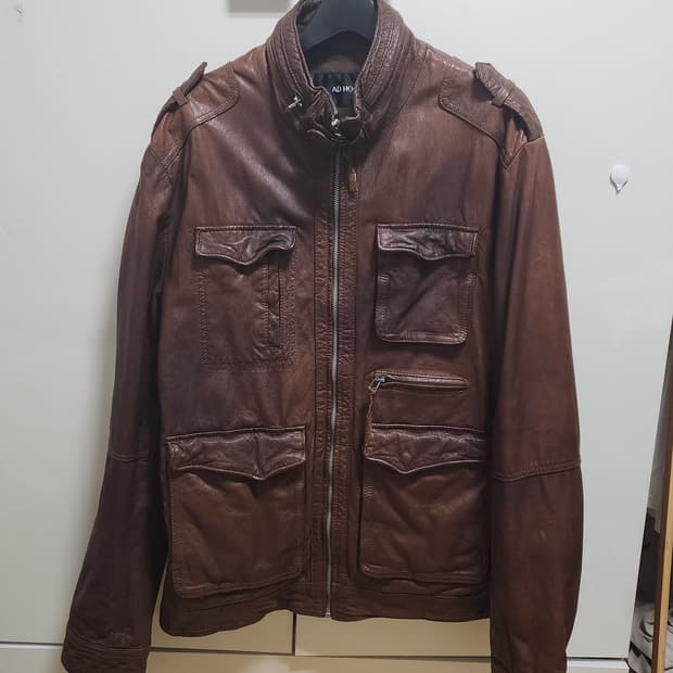 애드호크(AD HOC) 브라운 양가죽 자켓