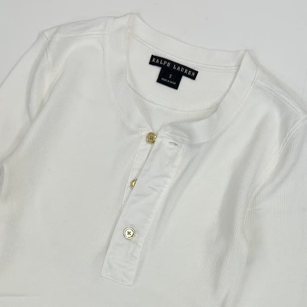 폴로 오라리 Ribbed knit 레이어드 니트 헨리넥 슬림핏