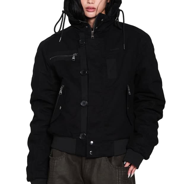 공홈품절) Button Placket Cotton Ma-1 Jacket