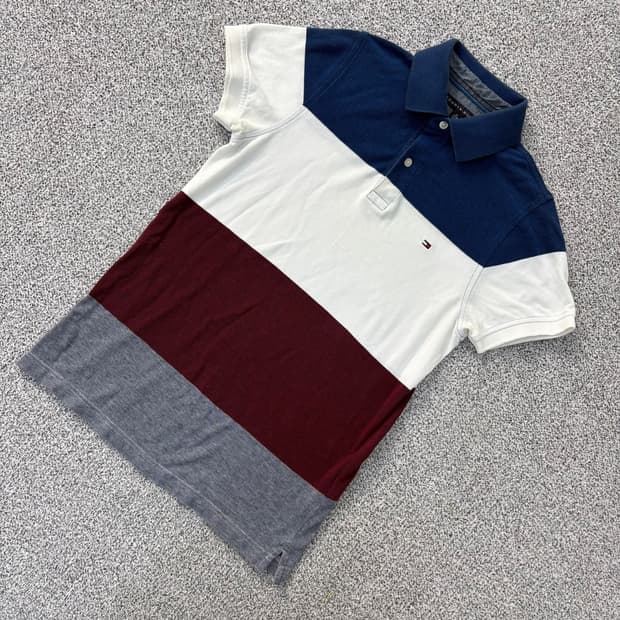 XS 타미힐피거 남성 골프 반팔 카라티 0414J