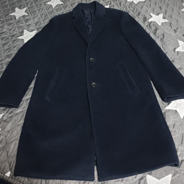 마인드브릿지 안감누빔 울혼방 코트 네이비 (95)