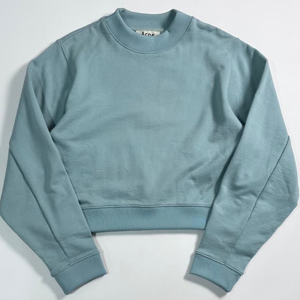 아크네 스튜디오 크롭 지퍼 디테일 맨투맨 