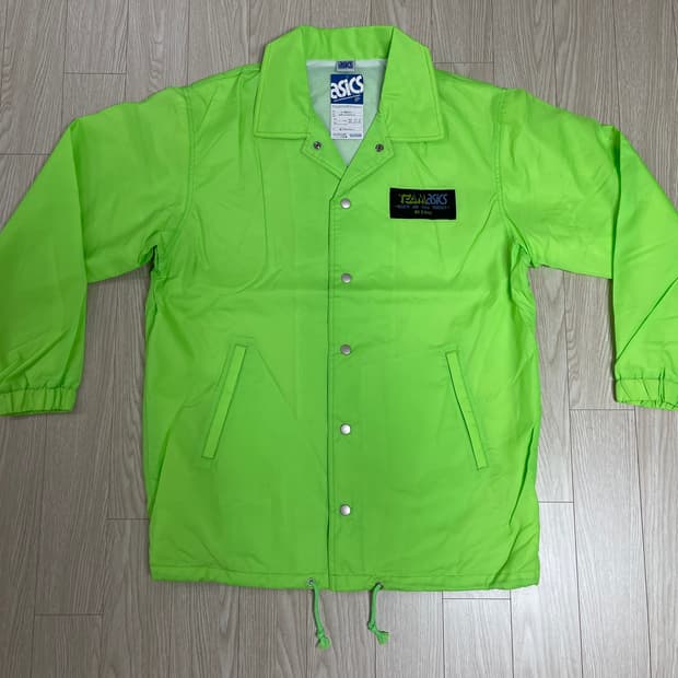 아식스 00s 올드 코치 자켓 ASICS OLD 2000 네온 L