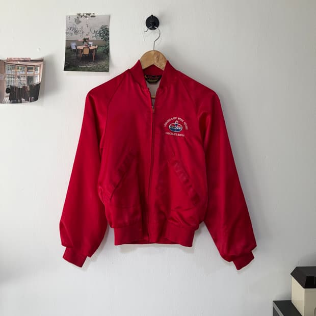 [XS] [USA MADE] 빈티지 새틴 바시티자켓