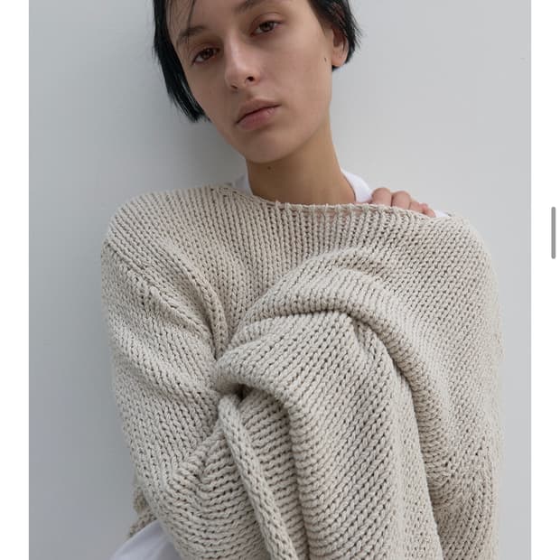 낫띵에브리띵 RELAXED COTTON SWEATER IN ECRU