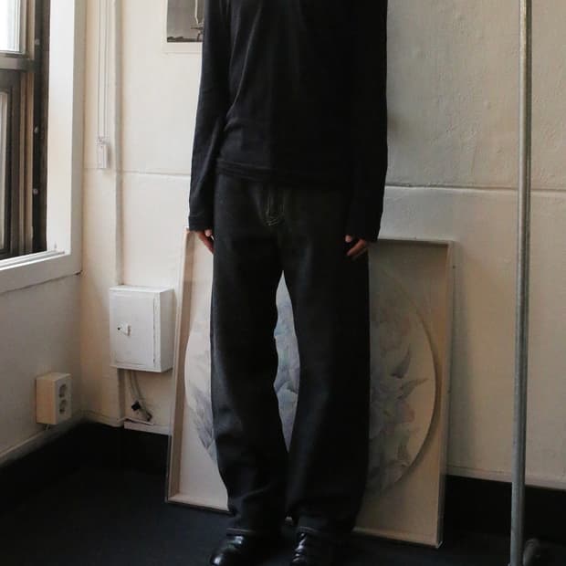 준야 와타나베 맨 리바이스 블랙 울 블랜드 팬츠 