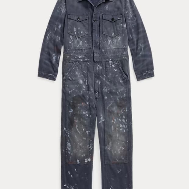 RRL / Distressed Reverse Sateen 커버올 점프수트