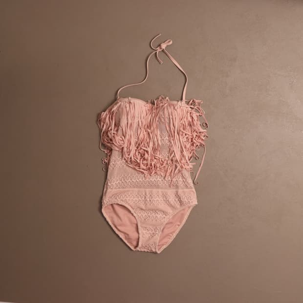 일본빈티지 그물 프린지 원피스 비키니 A845