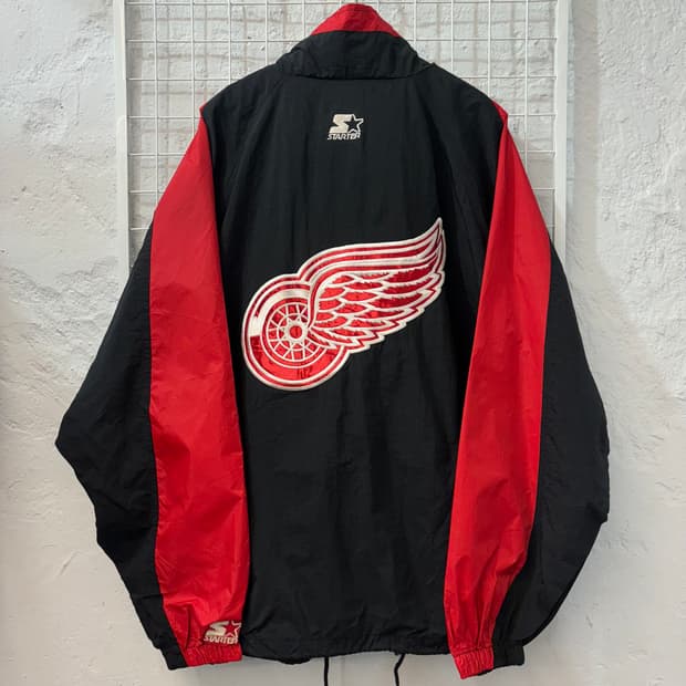 스타터 X NHL 90s 올드스쿨 디트로이트 레드윙스 바람막이 L