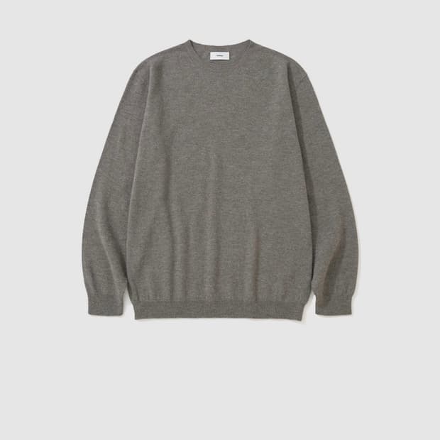 S) 마이라이브러리 125 라운드 넥 니트 웜 그레이