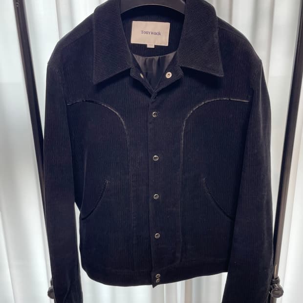 토니웩 코듀로이 블랙 자켓 XL
