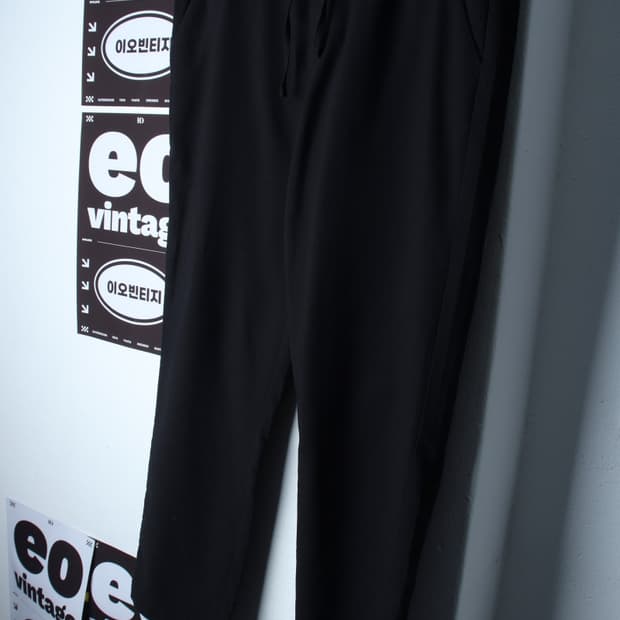 (XL-2XL) 브랜드빈티지 트레이닝복 바지 밴딩 블랙-P1P10308