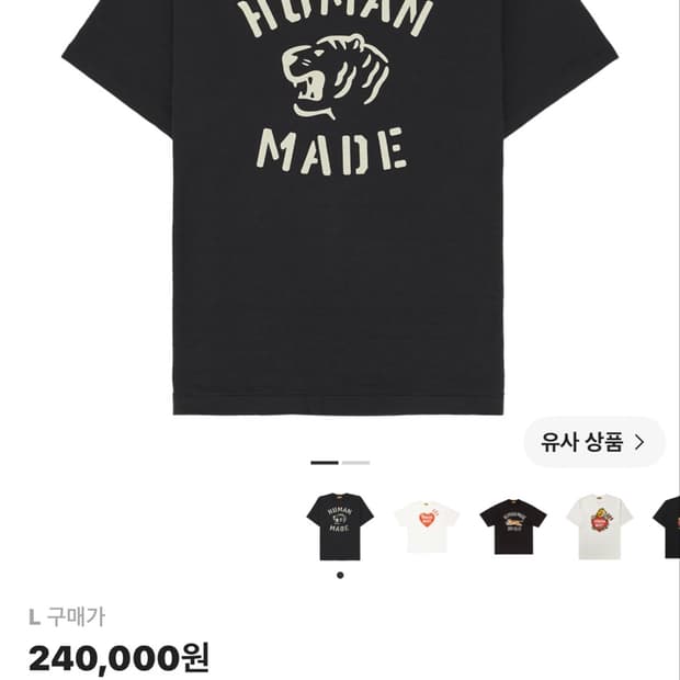 휴먼메이드 프린팅 티셔츠(호랑이