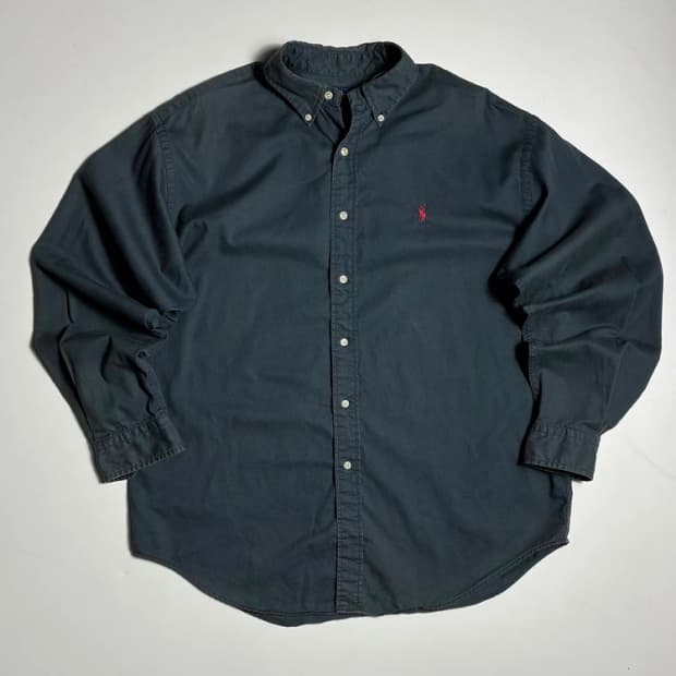 폴로 랄프로렌 베이직 포니 자수 버튼다운 셔츠 R2740