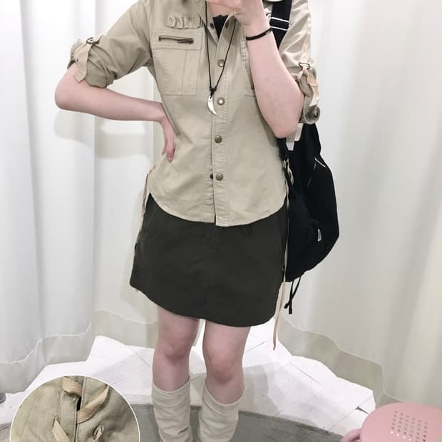 Eyelet Strap Y2K Jacket