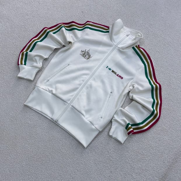 90 아디다스 밀라노 삼선 트랙탑 자켓 0324E