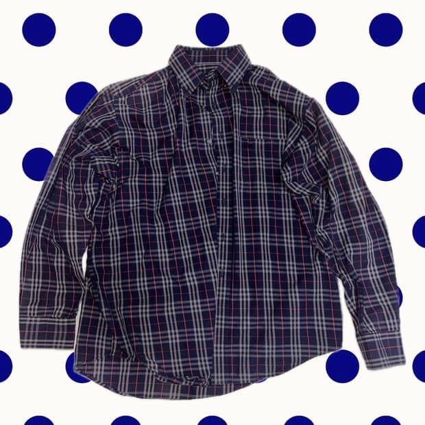 🌀버버리 네이비 노바 체크셔츠 M