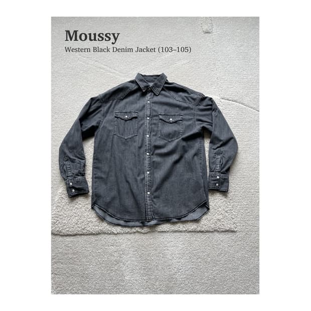 Moussy 웨스턴 블랙 데님 자켓 (103-105)