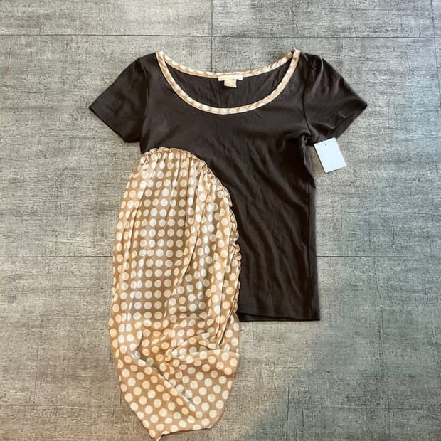 일본빈티지 Ecxyecllio 하구미모리걸 달천깔페어리 레이어드티셔츠