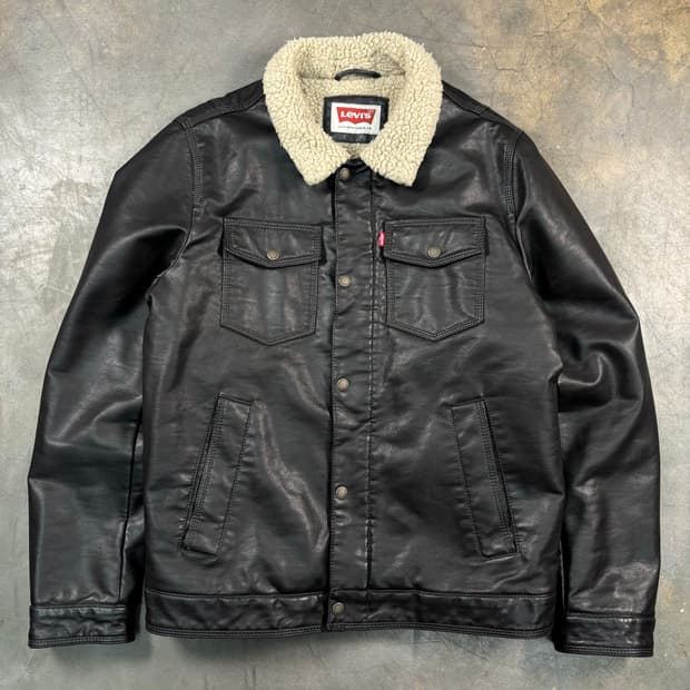 리바이스 레더 쉐르파 자켓