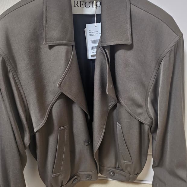 렉토 트렌치 디테일 울 점퍼 L새상품